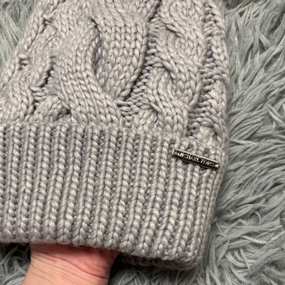 Michael Kors Gray Cable Knit Beanie - Picture 9 of 10